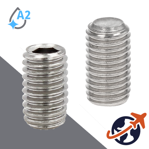 M1.6X0.35 Cup Point Set Screw,A2 Stainless Steel,ISO 4029 / DIN 916