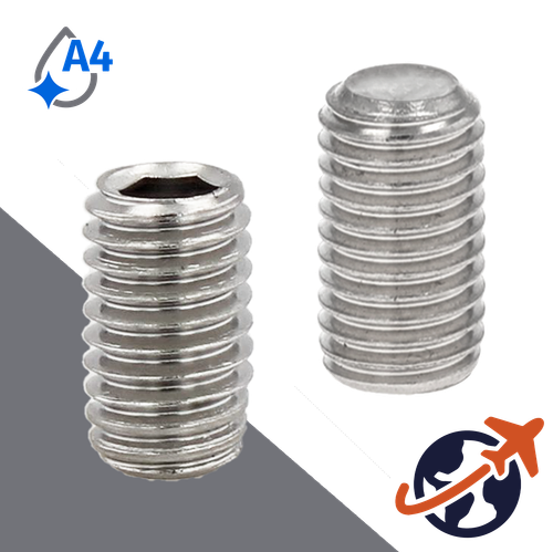 M1.6X0.35 Cup Point Set Screw,A4 Stainless Steel,ISO 4029 / DIN 916