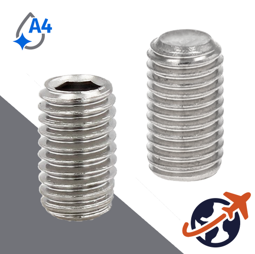 M1.6X0.35 Cup Point Set Screw,A4 Stainless Steel,ISO 4029 / DIN 916