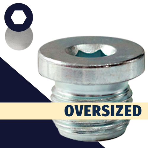 Flanged Allen Socket Plug,Steel, M33+,DIN 908