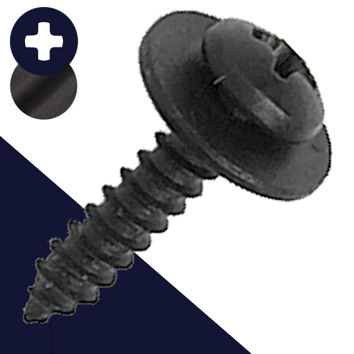 M4.2 Loose Washer Tapping,Phillips Pan Head, Black,Self Tapping Screw