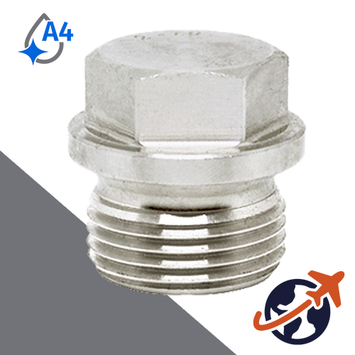 Flanged Allen Socket Plug,DIN 910,A4 Stainless Steel