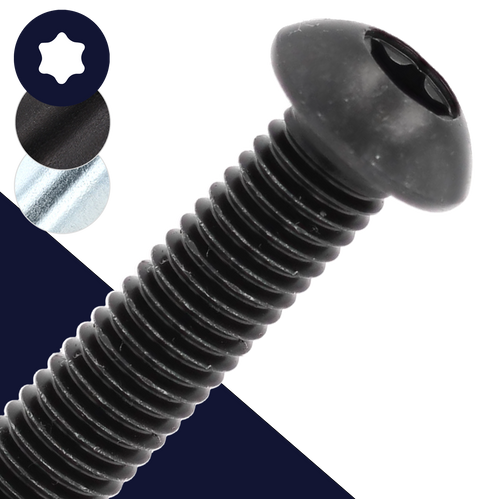 M8X1.25 Torx Button Head,Steel Class 10.9,ISO 7380-1 TX