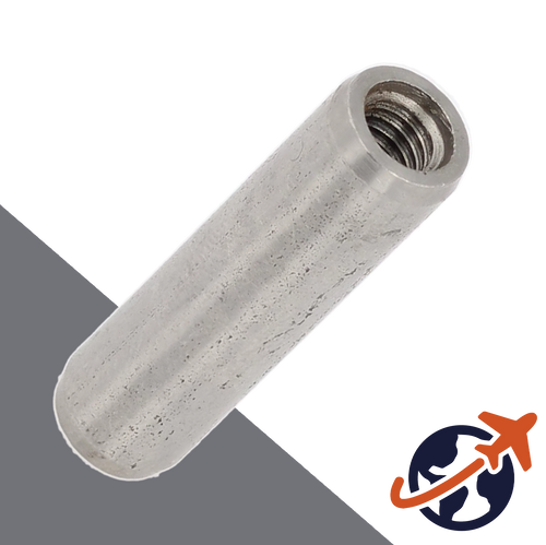 M10 Parallel Pin, Internal Thread,A1 / AISI 303 Stainless,ISO 8733
