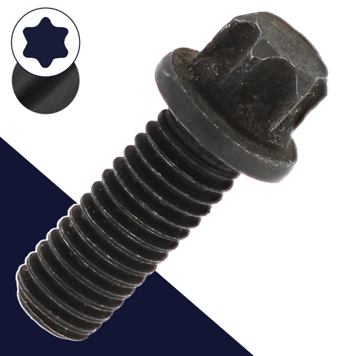 M10X1.5 External Six-Lobe Flange Bolt - Class 10.9 Black