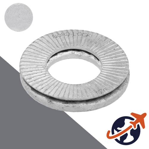 Conical X-Series OVERSIZED,Nord-Lock Steel Zinc Flake,Wedge Dual-Lock NLXsp