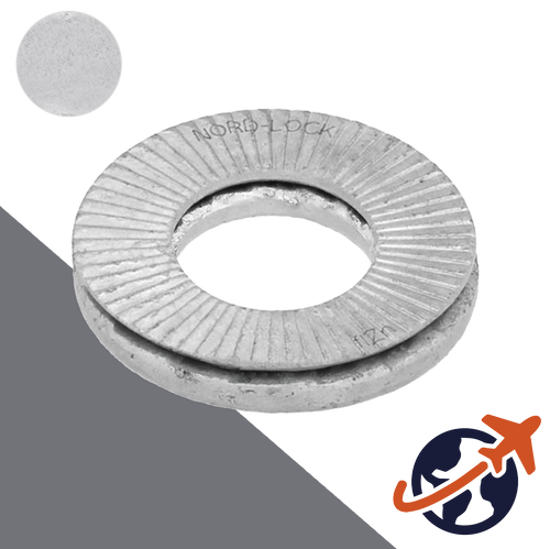 Conical X-Series OVERSIZED,Nord-Lock Steel Zinc Flake,Wedge Dual-Lock NLXsp