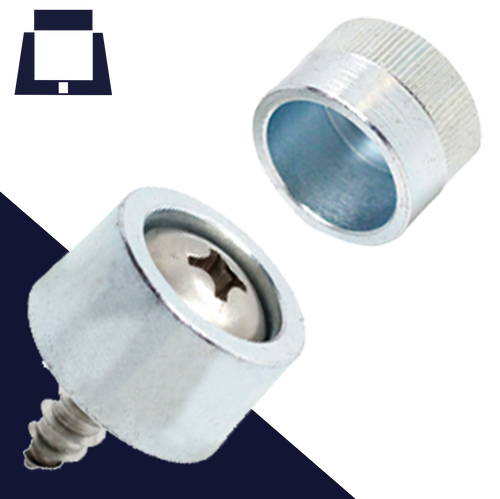 2pc No-Go Nut,Steel, Permanent,Security Applications