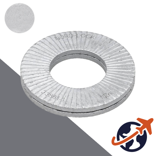 Original Washer OVERSIZED,Nord-Lock Steel Zinc Flake,Wedge Dual-Lock Extended Sizes