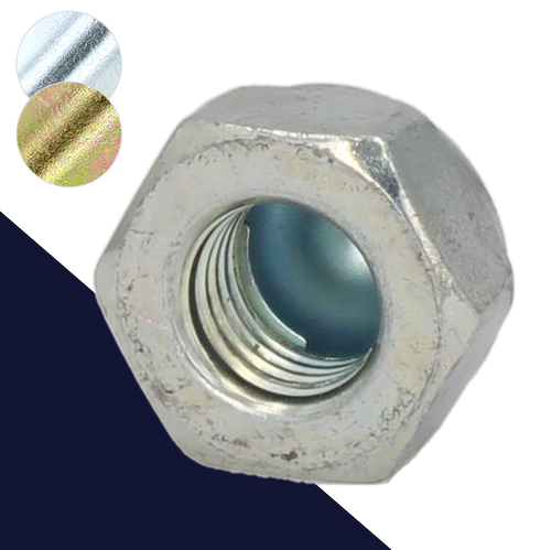 Locking Acorn Nut Fuji,Steel, Zinc Plated,All Metal Lock