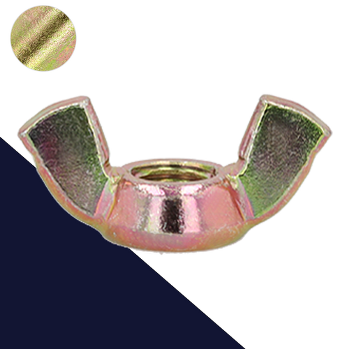 M10X1.25 Steel, American - Fine Straight Wing Nut