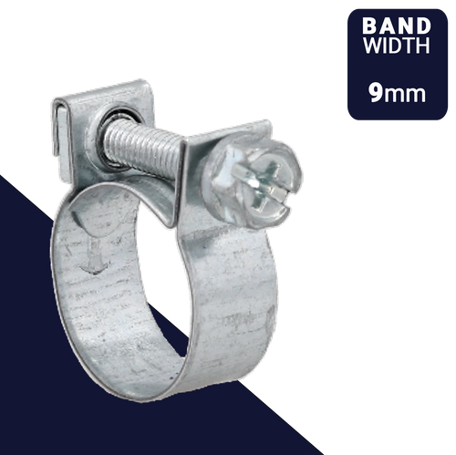 ABA MINI S10 Screw Clamp,Combi Slot Drive Hex,W1 Galvanized Steel