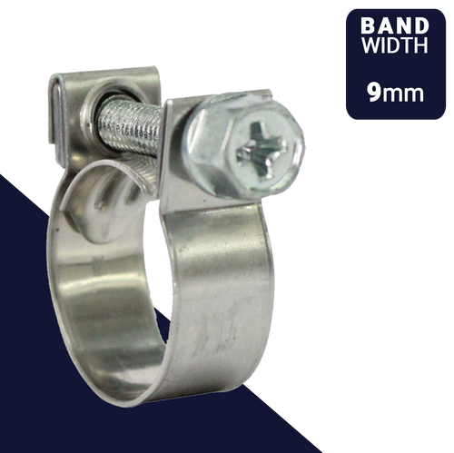 ABA MINI S40 Screw Clamp,Cross Drive External Hex,W4 ALL Stainless Steel