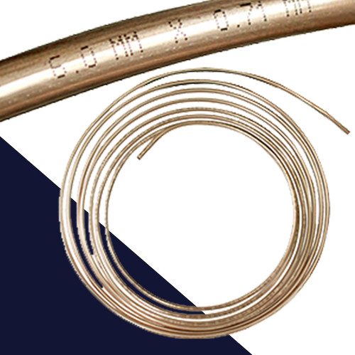 Metric Brake Line Tubing,25' Long Coil Roll,Copper-Nickel