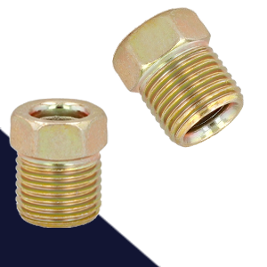 7/16-24" Brake Line End,Inverted Flare,For 1/4" Tubing