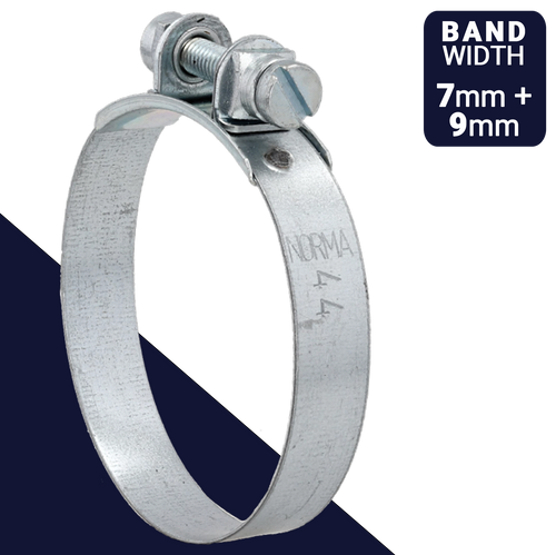 Norma Slotted Screw Clamp,S Series Cheese Head,W1 Galvanized Steel