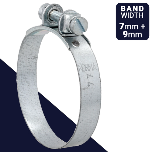 Norma Slotted Screw Clamp,S Series Cheese Head,W1 Galvanized Steel