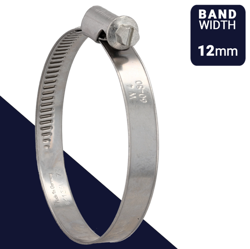 Norma TORRO Clamp,W4 / AISI 304 ALL Stainless,12mm Band