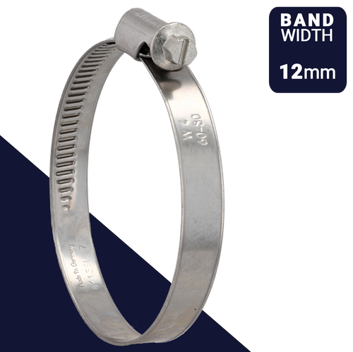 Norma TORRO Clamp,W4 / AISI 304 ALL Stainless,12mm Band