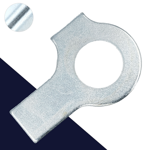 Washer + Double Tab,Zinc Plated Steel,DIN 463