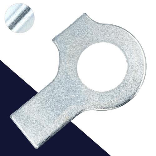 Washer + Double Tab,Zinc Plated Steel,DIN 463