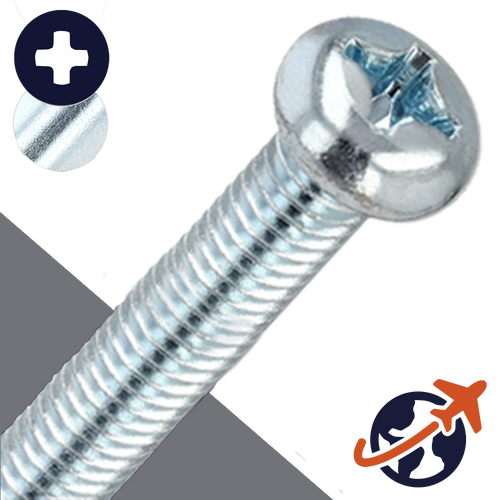 M5X0.9 Ex Coarse Pan Head,Retired JIS Thread,Steel, Zinc Plated