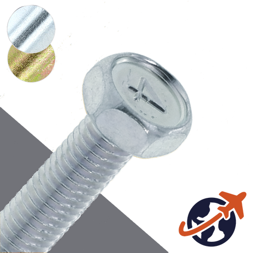 M6X1.0 Hex Cap 4-Mark,Class 4.6 Steel, Zinc,JIS B-1180 Legacy