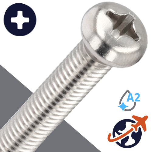 M3X0.6 Ex Coarse Pan Head,Retired JIS Thread,Stainless