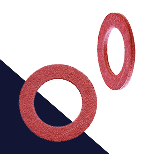 Red Fiber Gasket,M5 - M22,Vulcanized, DIN 7603