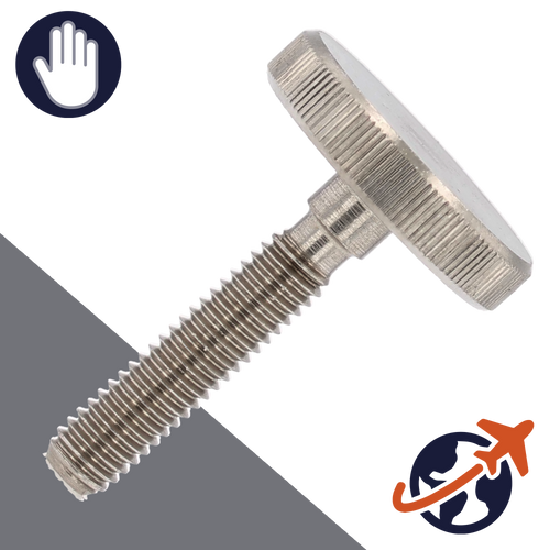 M10X1.5 Thumb Screw,A1 Stainless Steel,DIN 653