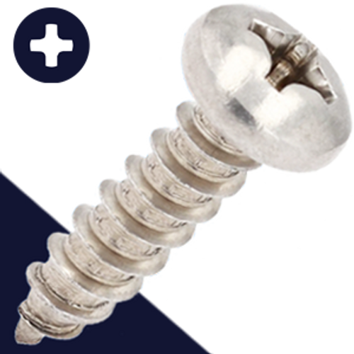 M3.9 Pan Phillips Tapping Stainless Steel DIN 7981-C