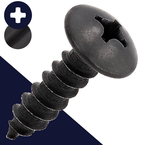 M4.2 Truss Phillips Self Tapping Screw, Black Oxide