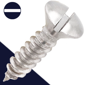 M3.9 Oval Slotted Tapping,Stainless Steel,DIN 7973-C