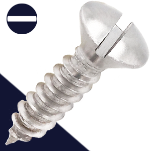 M4.2 Oval Slotted Tapping,Stainless Steel,DIN 7973-C