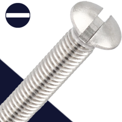 Slotted Oval Head Stainless M8X1.25 Coarse DIN 964