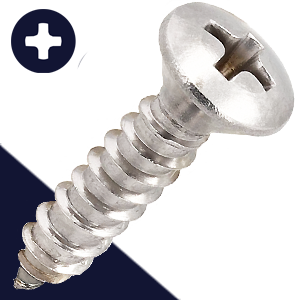 M2.9 Oval Phillips Tapping,Stainless Steel,DIN 7983-C