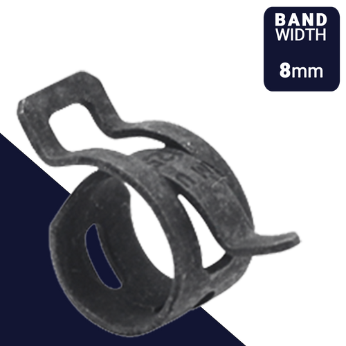 Clamp Full Tab Constant Tension 9mm - 12.5mm, 8mm Band