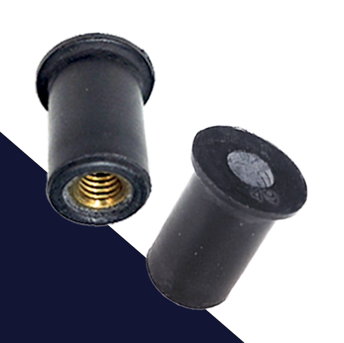 M6 Well Nut,EPDM Rubber,Brass Thread Insert