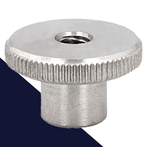 Knurled Thumb Nut,Stainless Steel,High Collar DIN 466