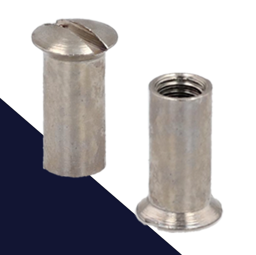 Oval Head Slotted Sleeve Nut Nickel