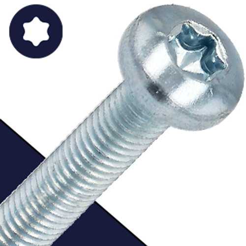 M3X0.5 Torx Pan Head Screw - Steel Zinc ISO 14583