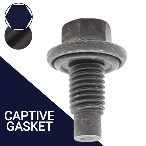 M12X1.75 Flanged Hex Plug,Dog Point with O-Ring,Part# DP12X1.75-079