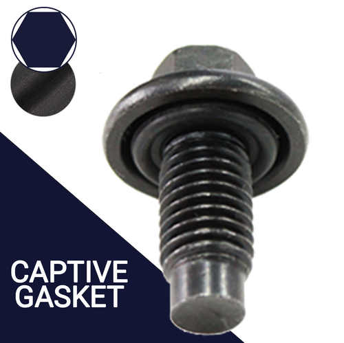 M12 Hex Flange - Drain Plug + O-Ring