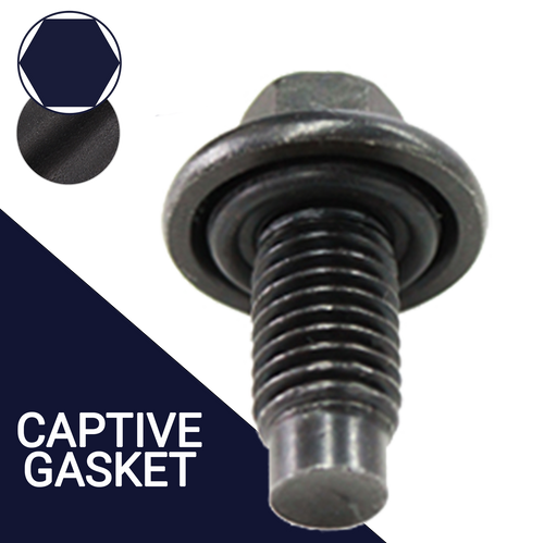 M12X1.75 Flanged Hex Plug,Dog Point with O-Ring,Part# DP12X1.75-18