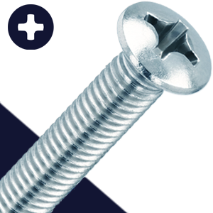 M4X0.7 Phillips Oval Head - Steel 4.8 Zinc DIN 966