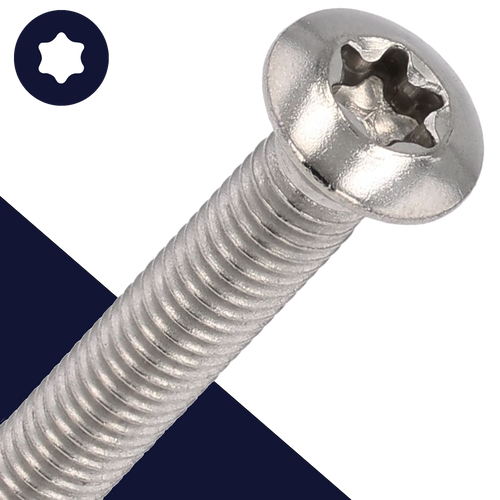 M5X0.8 Torx Oval Head - A2 Stainless ISO 14584