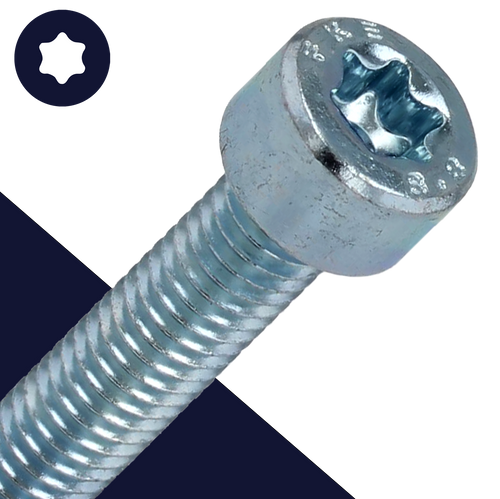 M3X0.5 Torx Socket Head - Steel 8.8 Zinc ISO 14579