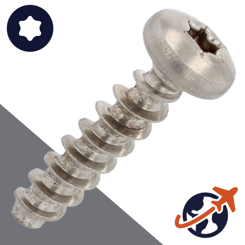 M4.0 Torx Pan Thermoplastics Screw - A2 Stainless