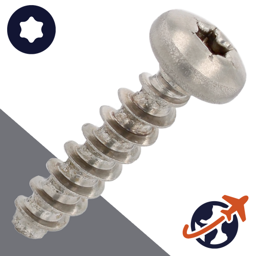 M6.0 Torx Pan Thermoplastics Screw - A2 Stainless