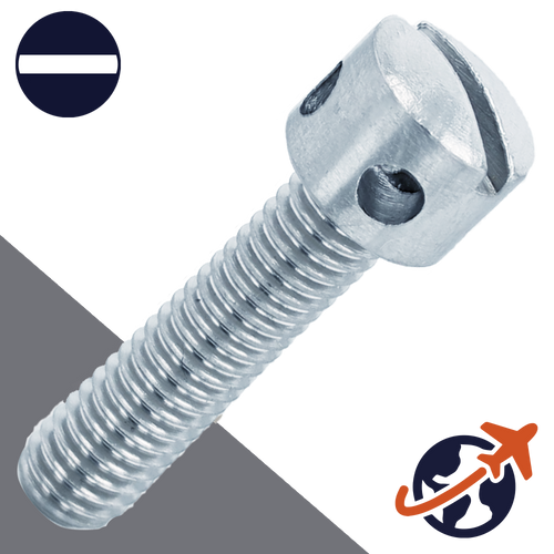 M3X0.5 Slotted Capstan Screw - Steel 5.8 DIN 404